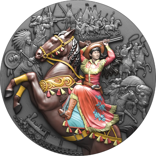 2026 Liberia Annie Oakley Little Sure Shot 2 oz Silver Coin (02/17)