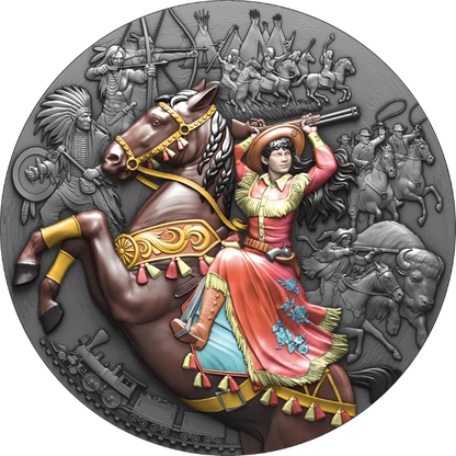 2026 Liberia Annie Oakley Little Sure Shot 2 oz Silver Coin (02/17)