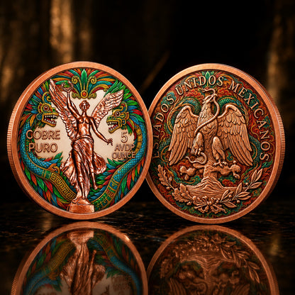 2026 Libertad Dueling Dragons 5oz .999 Copper Medal
