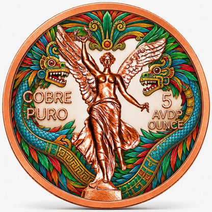 2026 Libertad Dueling Dragons 5oz .999 Copper Medal