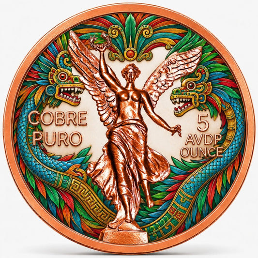 2026 Libertad Dueling Dragons 5oz .999 Copper Medal