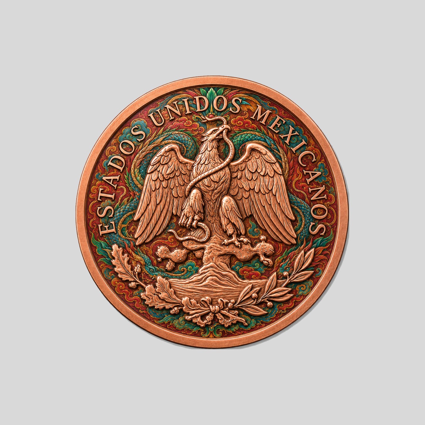 2026 Libertad Dueling Dragons 5oz .999 Copper Medal