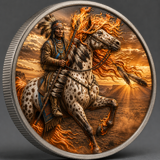 2026 Year Of The Horse Colorized War Horse 10 Troy Oz .999 Fine Copper Round