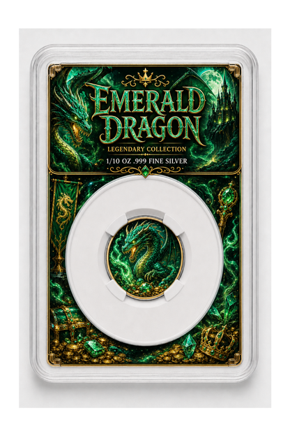 2026 Emerald Dragon 1/10th Ounce .999 Silver Coin
