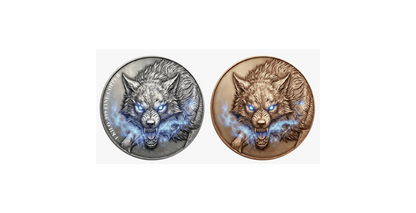 Spirit Wolf High Relief 1 Kilo Copper Medal (02/17)