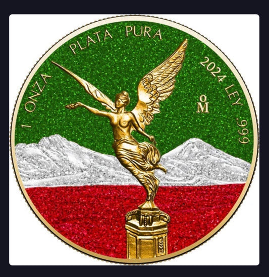 2024 Mexico Libertad Colors of Mexico Edition 1 oz Silver Coin (02/07)