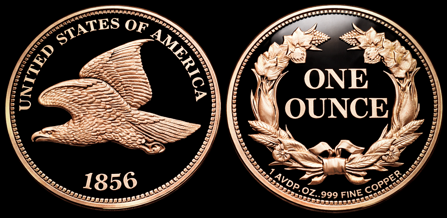 In Stock! 1856 Flying Eagle Cent 1 oz Copper Round