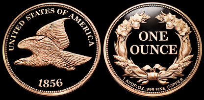 In Stock! 1856 Flying Eagle Cent 1 oz Copper Round