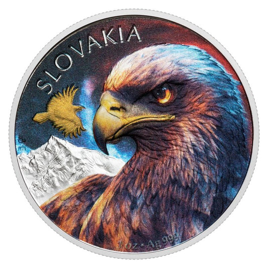 In Stock! 2025 Niue Slovak Eagle Four Elements Edition 1 oz Silver Coin in Card