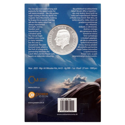 In Stock! 2025 Niue Slovak Eagle Four Elements Edition 1 oz Silver Coin in Card