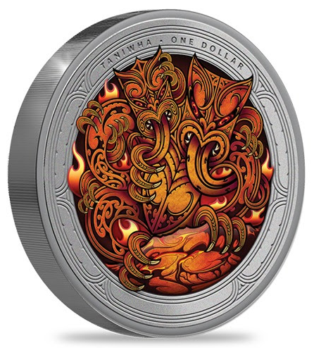 In Stock! 2024 New Zealand Taniwha Colorized Proof 1 oz Silver Coin