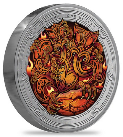 In Stock! 2024 New Zealand Taniwha Colorized Proof 1 oz Silver Coin
