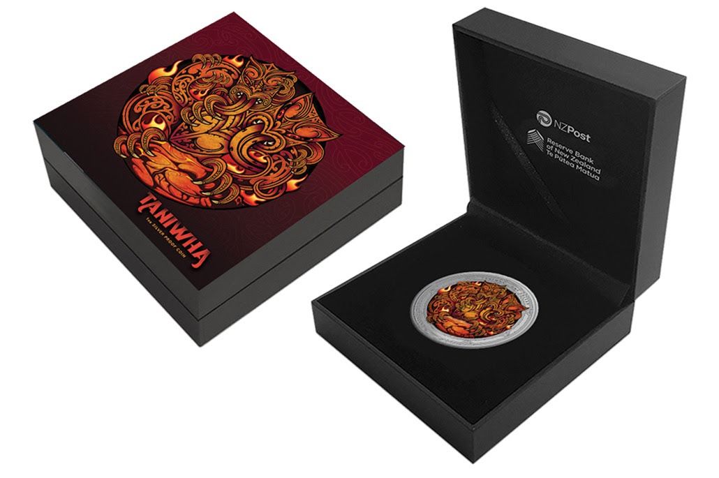 In Stock! 2024 New Zealand Taniwha Colorized Proof 1 oz Silver Coin