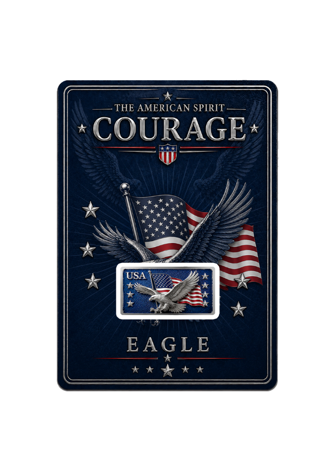 3rd in Series! 10 Gram Courage Silver Featuring Dual Sided Diamond Dust in Blister