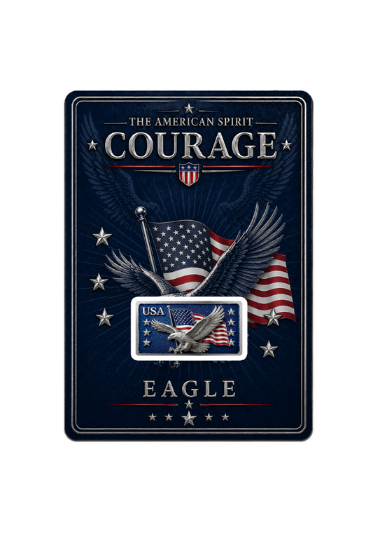 3rd in Series! 10 Gram Courage Silver Featuring Dual Sided Diamond Dust in Blister
