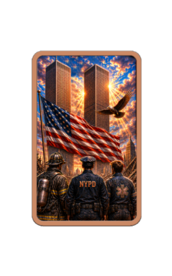 250 Gram Never Forget 9/11 - 25 Years of Remembrance Copper Bar in Capsule