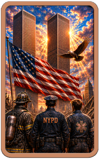 250 Gram Never Forget 9/11 - 25 Years of Remembrance Copper Bar in Capsule