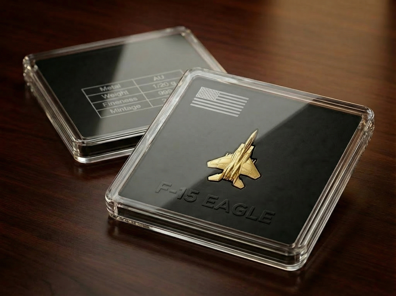 In Stock! F-15 Eagle Fighter Jet 1/20g Gold Medal