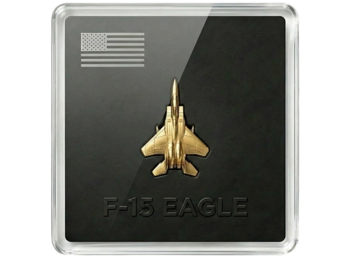 In Stock! F-15 Eagle Fighter Jet 1/20g Gold Medal