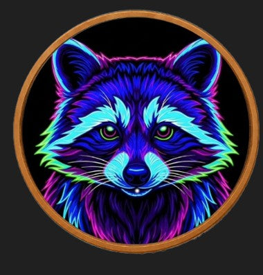 In Stock! 5oz Mystic Night Raccoon Colorized Copper in Capsule (4/30)
