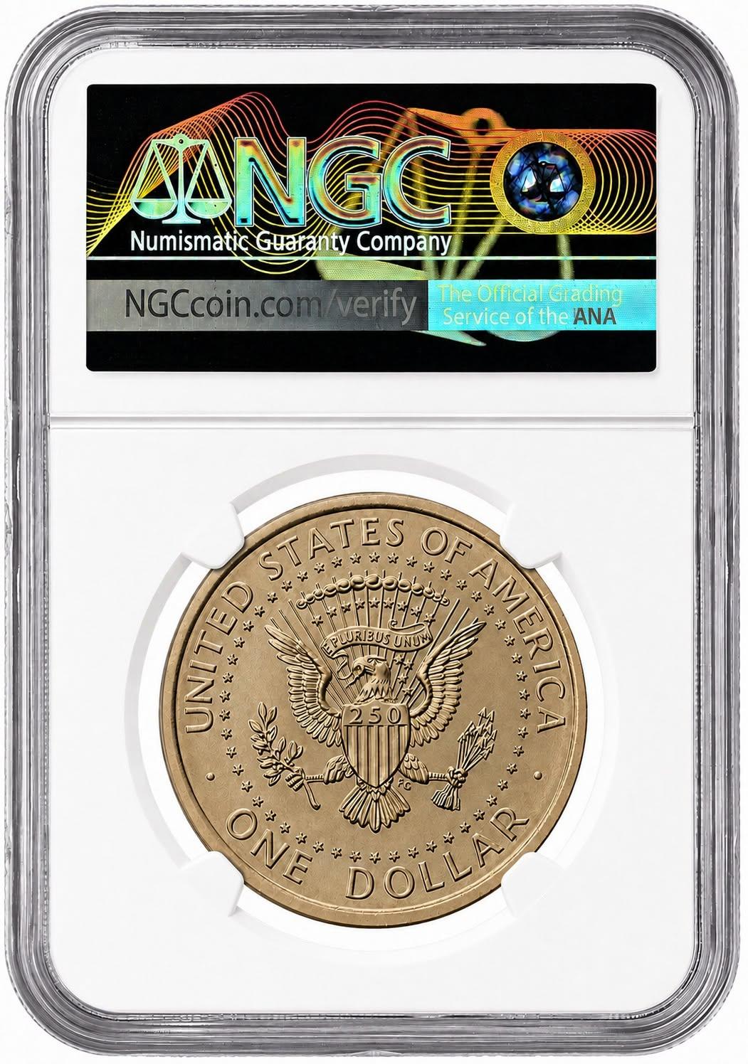1st Ever! 1776-2026-P $1 CN Donald J. Trump Brilliant Uncirculated NGC (Real Money) - White Core