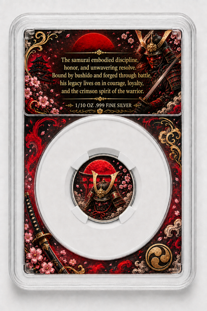 2026 Crimson Samurai 1/10th Ounce .999 Silver Coin