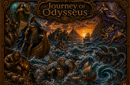 Journey of Odysseus Colorized 6 x 5 oz Copper Medal Set