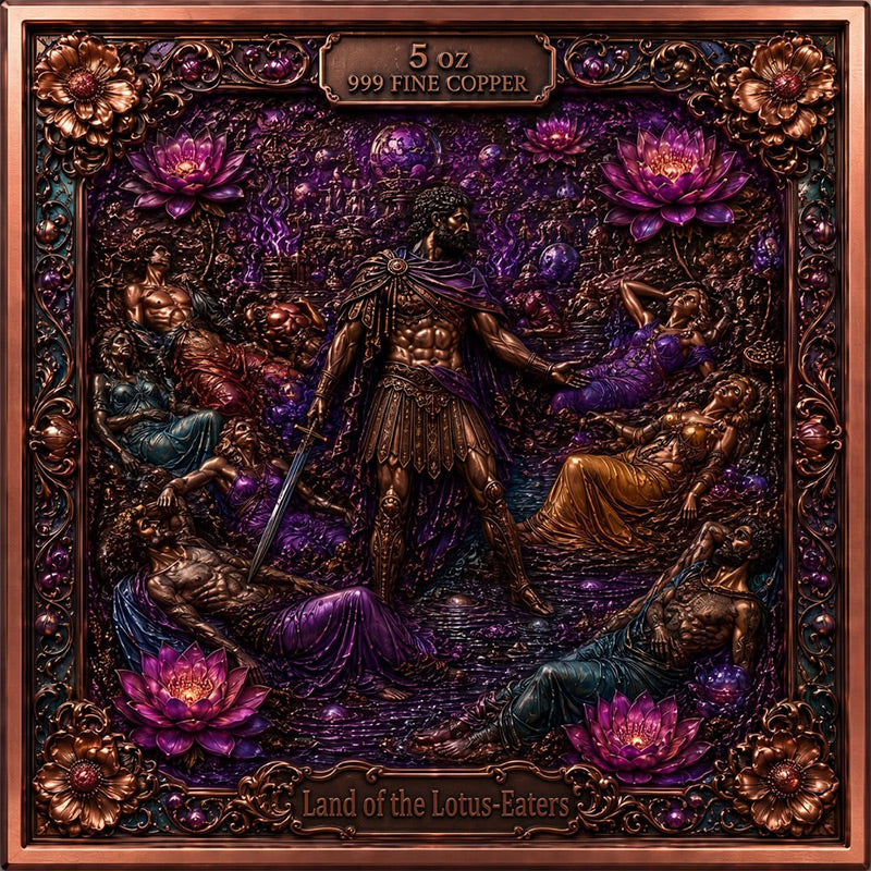 Journey of Odysseus Colorized 6 x 5 oz Copper Medal Set