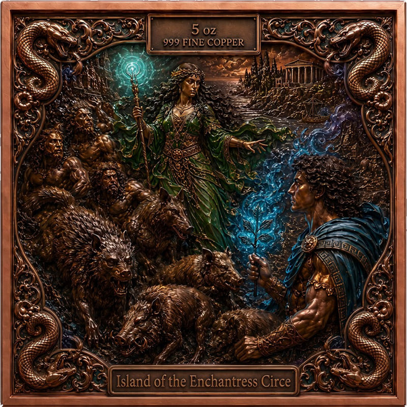 Journey of Odysseus Colorized 6 x 5 oz Copper Medal Set