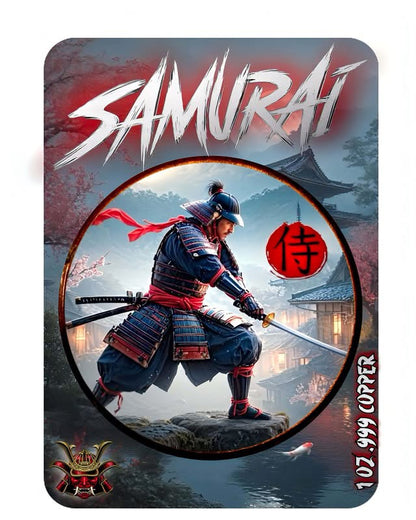 In Stock! Samurai 1 oz Copper in Card (1/19)