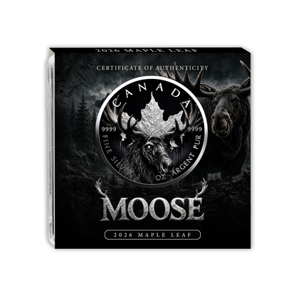 2026 Canada Maple Moose Edition 1oz Colorized .9999 Silver Coin