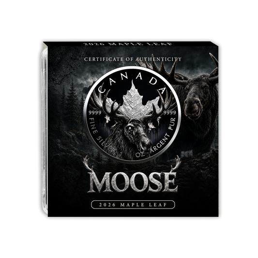2026 Canada Maple Moose Edition 1oz Colorized .9999 Silver Coin