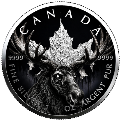 2026 Canada Maple Moose Edition 1oz Colorized .9999 Silver Coin
