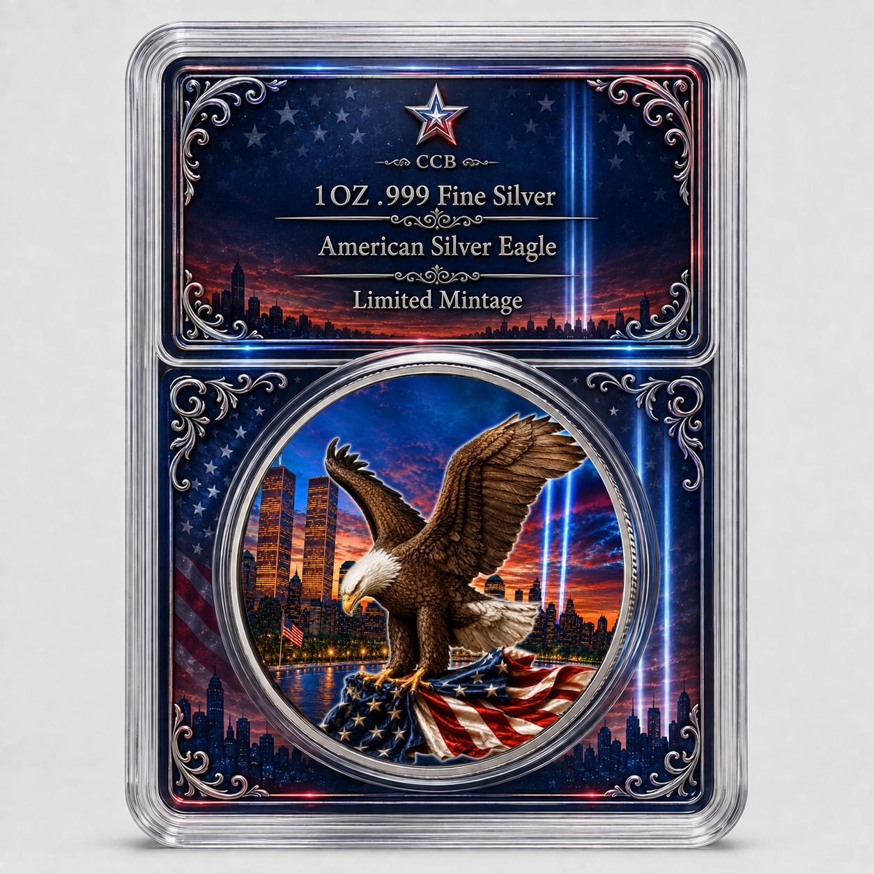 2026 Silver Eagle 9/11 25th Anniversary Colorized 1oz .999 Silver Coin