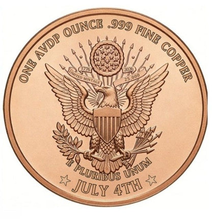Let Freedom Ring Colorized 1 oz Copper Round (02/23)
