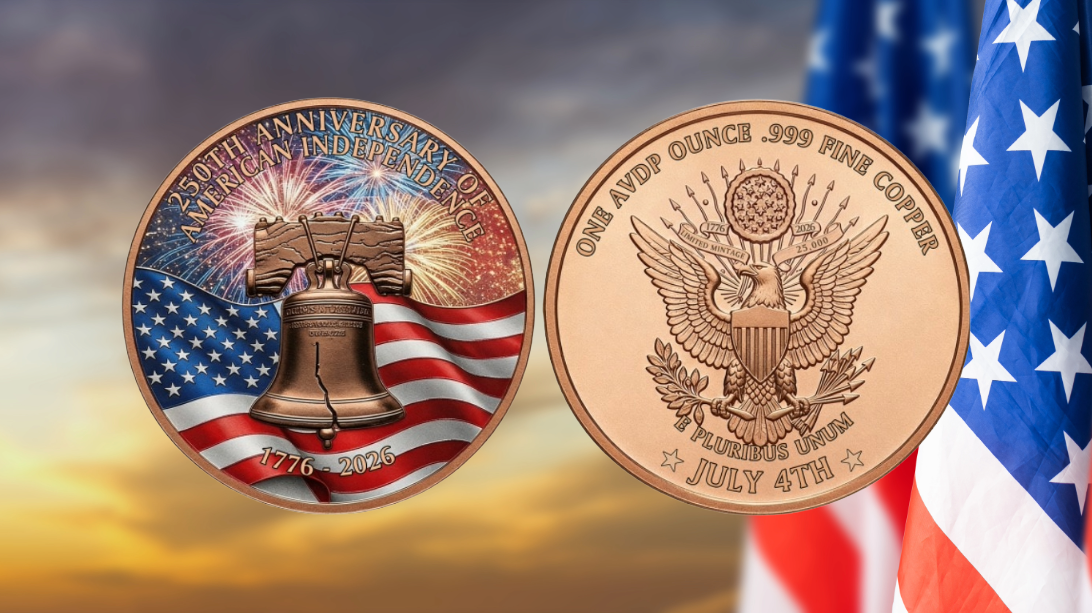 Let Freedom Ring Colorized 1 oz Copper Round (02/23)