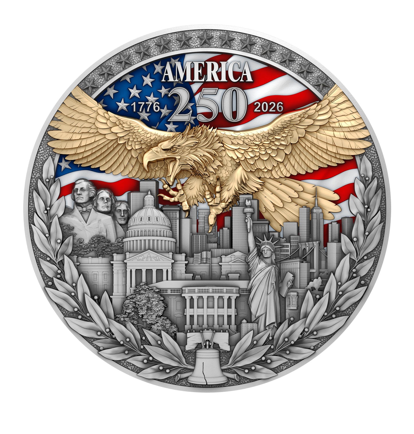 2026 Niue America 250th Anniversary 2 oz Silver Coin (03/04)