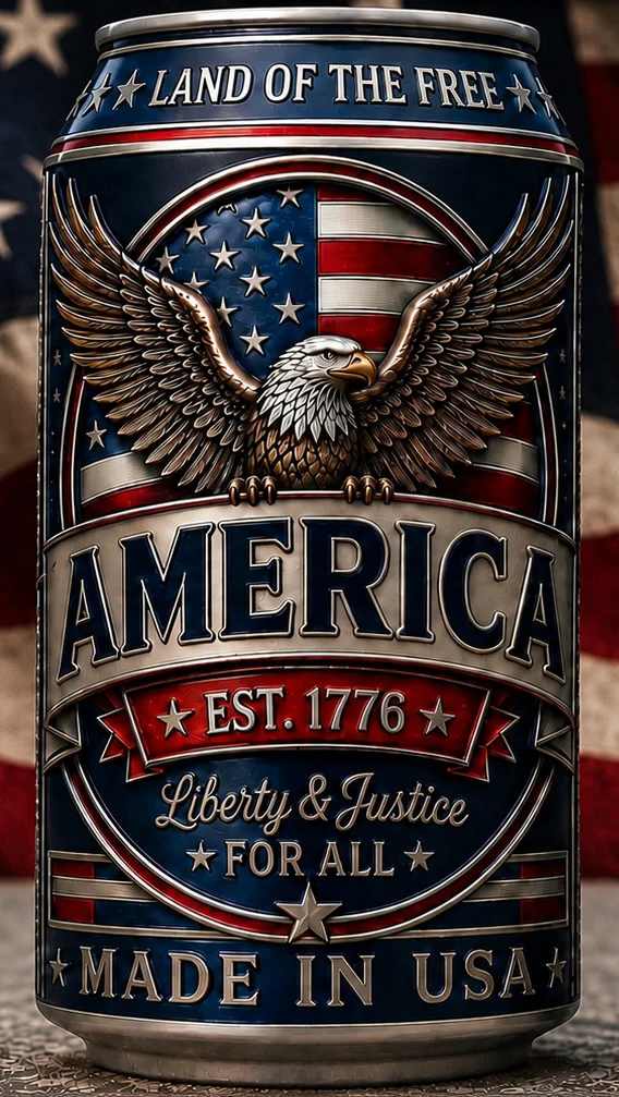 RED, WHITE AND BREW 5 oz Copper