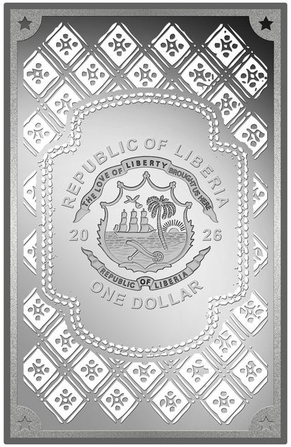 2026 Liberia Last Stand 100g CN Coin Bar (02/25)
