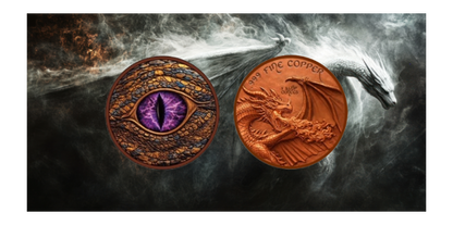 In Stock! The Dragon’s Watchful Eye 5 oz Copper Colorized