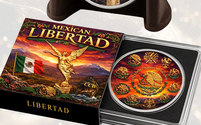 2024 Mexico Libertad Flame of Freedom Colorized 1oz .999 Silver Coin