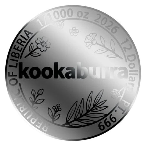 In Stock! PLATINUM! 2026 Liberia Kookaburra 1/1000 oz .999 Platinum Coin in Card