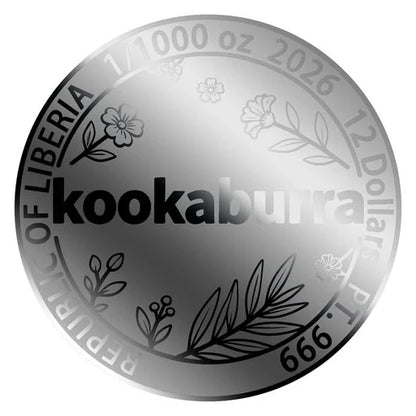 In Stock! PLATINUM! 2026 Liberia Kookaburra 1/1000 oz .999 Platinum Coin in Card