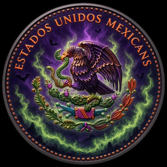 Estados Undidos Mexicans Libertad Shadows of Freedom 1 oz Silver Colorized Medal (100 Mintage)