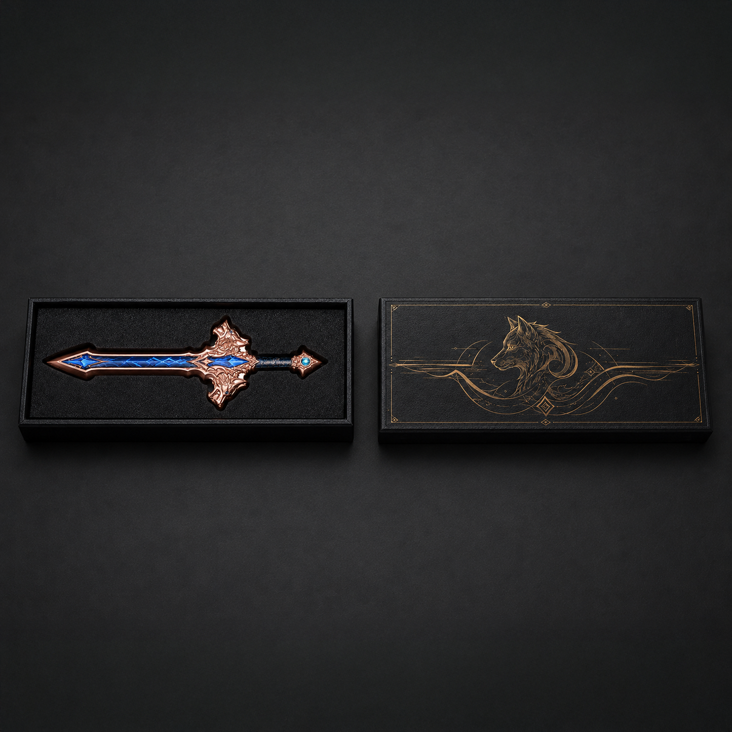 2026 Copper Colorized Wolfang Sword Medal 2oz avdp