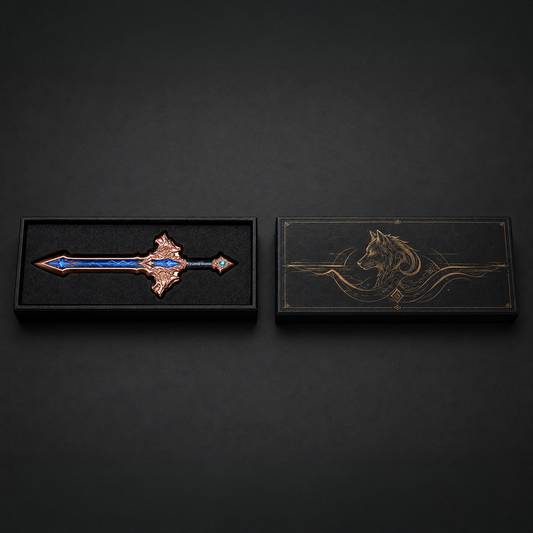 2026 Copper Colorized Wolfang Sword Medal 2oz avdp