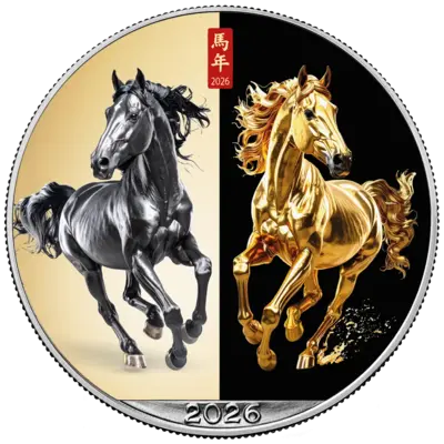 2026 U.S. Eagle Dual Year of the Horse Edition 1 oz Silver Coin (02/26)