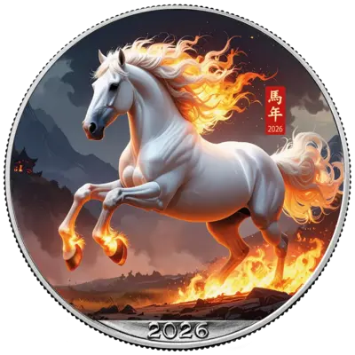 2026 U.S. Eagle Fire Horse Edition 1 oz Silver Coin (02/26)