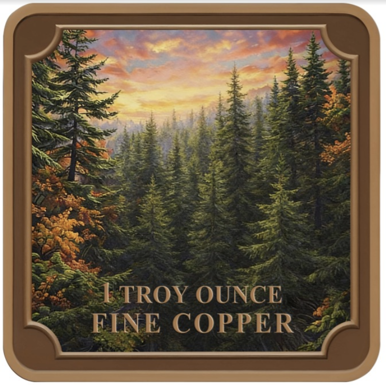 Bigfoot Colorized 1 oz Copper Medal