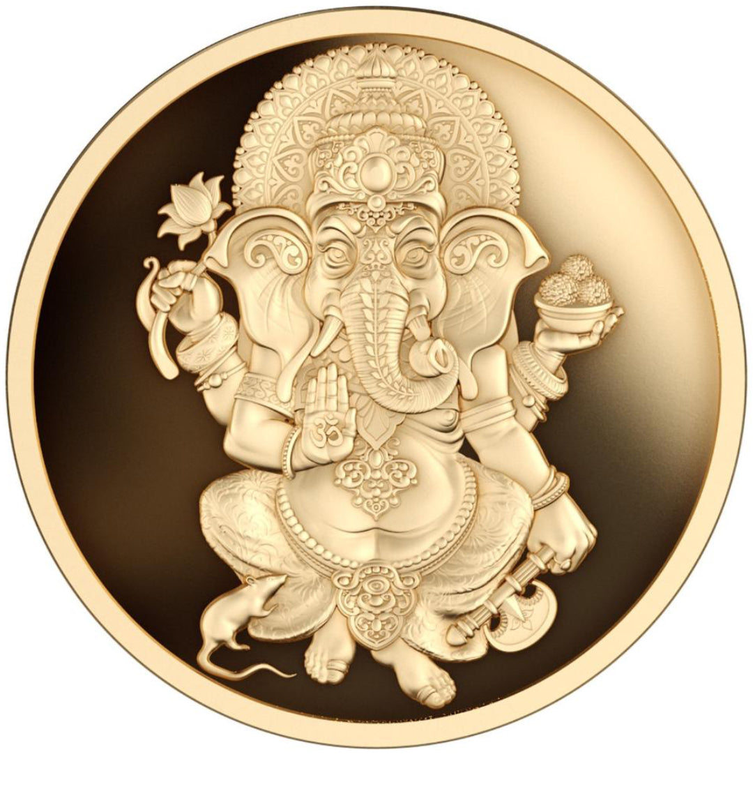 Estimate! Niue 2026 Ganesha 1/10 oz Gold Coin (108 Mintage)